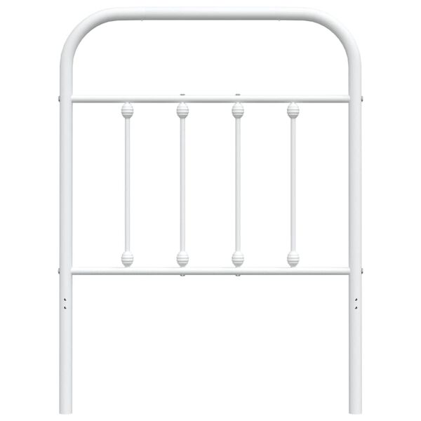 vidaXL T&ecirc;te de lit de remplacement m&eacute;tal blanc 75 cm