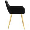 vidaXL Chaises &agrave; manger lot de 4 Noir Velours