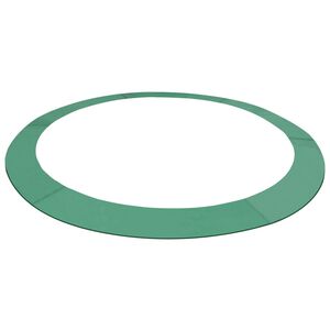vidaXL Coussin de s&eacute;curit&eacute; PE Vert de trampoline rond de 3,66 m