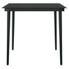 vidaXL Ensemble à manger de jardin 5 pcs Noir