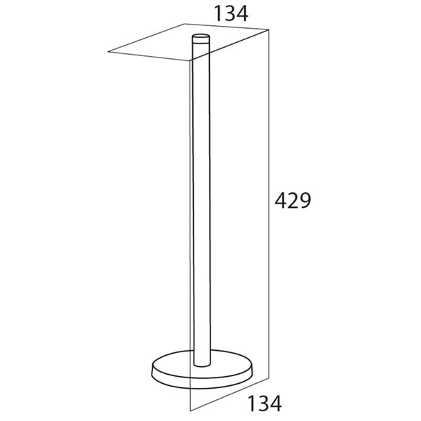 Tiger Porte-rouleau papier toilette Chrome 13,4x13,4 cm 446420346