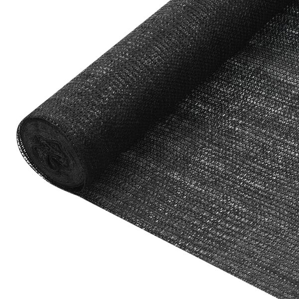 vidaXL Filet brise-vue Noir 1,5x25 m PEHD 75 g/m&sup2;