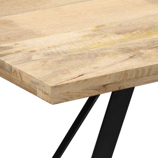 vidaXL Table &agrave; manger 140x80x76 cm Bois de manguier massif