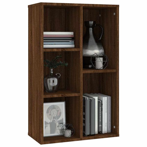 vidaXL Biblioth&egrave;que/Buffet ch&ecirc;ne marron 50x25x80 cm bois d'ing&eacute;nierie