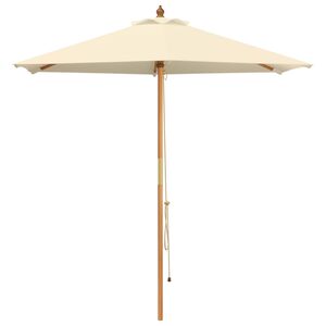 vidaXL Parasol de jardin &Oslash; 210 x 237 cm Bois d'eucalyptus massif
