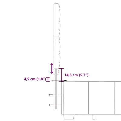 vidaXL Sommier à lattes de lit avec matelas Noir 120x200 cm Tissu