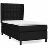 vidaXL Sommier &agrave; lattes de lit et matelas Noir 80x200 cm Tissu