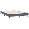 vidaXL Sommier &agrave; lattes de lit et matelas gris fonc&eacute; 140x220cm velours