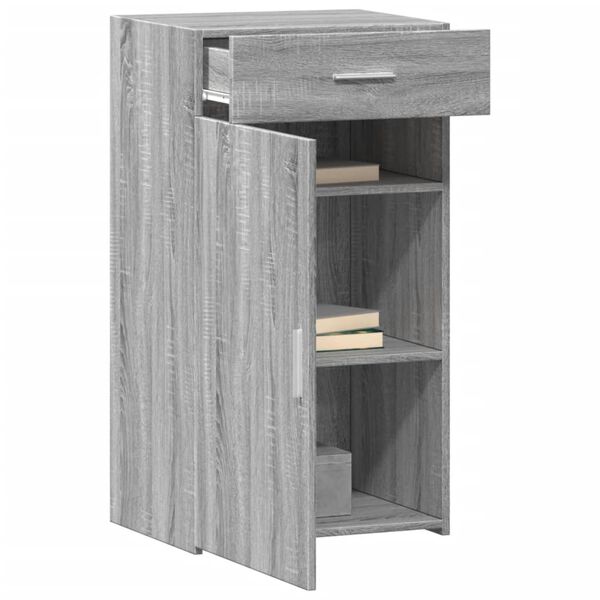 vidaXL Buffet sonoma gris 50x42,5x93 cm bois d'ing&eacute;nierie