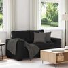 vidaXL Canapé à 2 places noir 120 cm tissu
