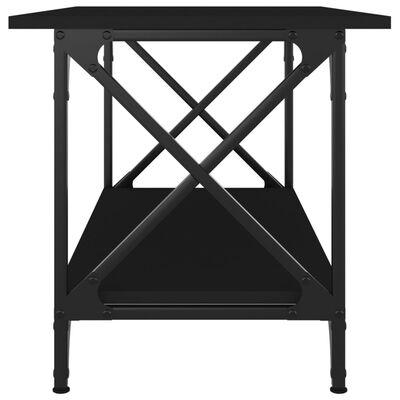 vidaXL Table basse Noir 80x45x45 cm Bois d'ingénierie et fer