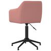 vidaXL Chaises &agrave; manger pivotantes lot de 4 Rose Velours