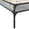 vidaXL Cadre de lit sans matelas sonoma gris 135x190 cm