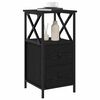 vidaXL Cabinet de chevet 2 pcs Ch&ecirc;ne noir 34 x 35,5 x 70 cm