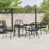 vidaXL Ensemble de salle à manger pour jardin 5 pcs Noir polyrotin