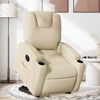 vidaXL Fauteuil inclinable Cr&egrave;me Tissu