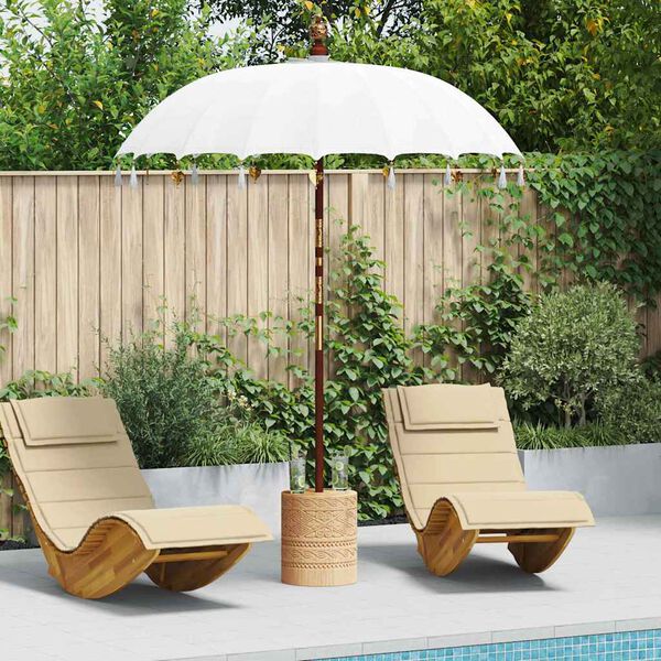 vidaXL Parasol balinais Crème 185 x 185 x 260 cm