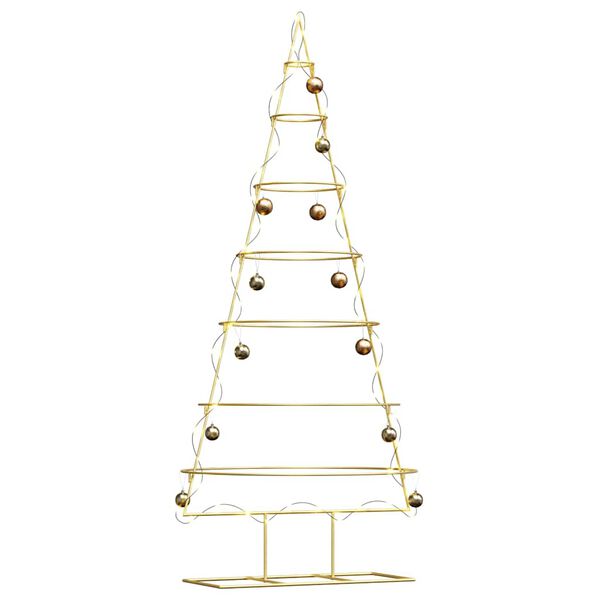 vidaXL Arbre de Noël en métal Doré 180 cm Acier peint par poudre