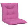 vidaXL Coussins de chaise de jardin &agrave; dossier bas lot de 6 rose