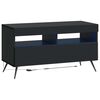 vidaXL Meuble TV LED Noir Bois d'ing&eacute;nierie