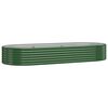 vidaXL Lit sur&eacute;lev&eacute; de jardin Acier galvanis&eacute; 249x100x36cm Vert