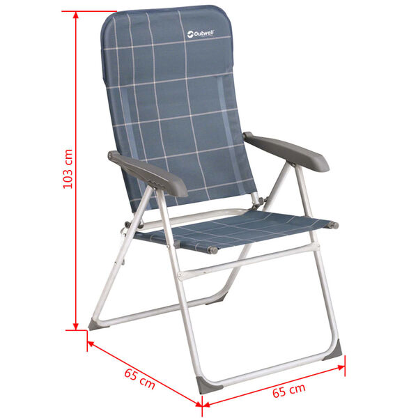 Outwell Chaise pliante Fergus Bleu 65 x 65 x 103 cm 410066