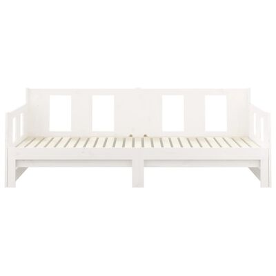 vidaXL Lit coulissant sans matelas blanc 2x(90x190) cm