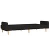 vidaXL Canap&eacute;-lit &agrave; 2 places avec repose-pied Noir Tissu