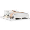 vidaXL Cadre de lit sans matelas blanc 120x190 cm bois de pin massif