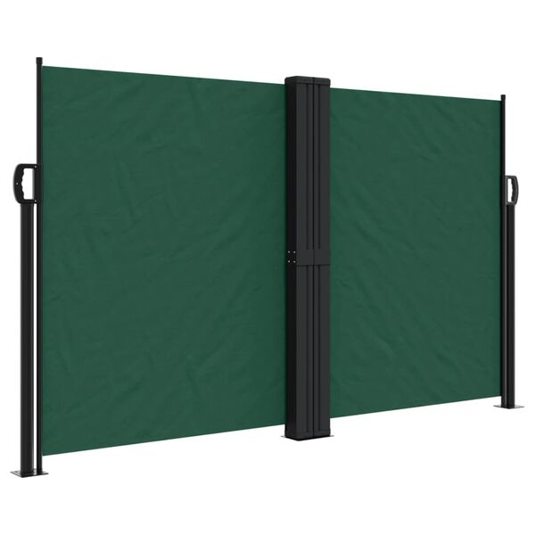 vidaXL Auvent lat&eacute;ral r&eacute;tractable vert fonc&eacute; 140x1200 cm