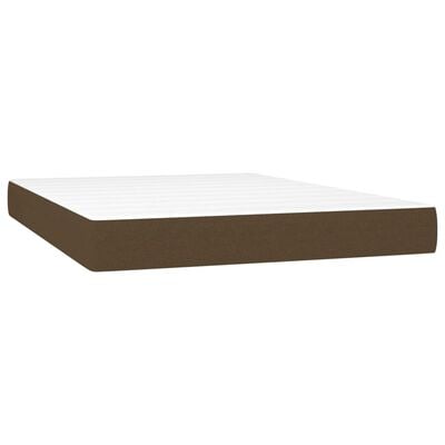 vidaXL Matelas de lit à ressorts ensachés Marron foncé 140x190x20 cm