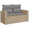 vidaXL Salon de jardin et coussins 11 pcs m&eacute;lange beige r&eacute;sine tress&eacute;e
