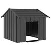 vidaXL Niche pour chien avec toit noir 85x107x81 cm acier galvanis&eacute;
