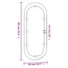 vidaXL Miroir mural avec lumières LED 25x60 cm verre ovale