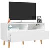 vidaXL Meuble TV Blanc 90x40x48,5 cm Bois d'ing&eacute;nierie