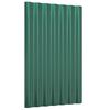 vidaXL Panneaux de toiture 12 pcs Acier galvanis&eacute; Vert 60x36 cm