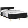 vidaXL Lit boxspring avec matelas avec matelas Noir 160 x 200 cm tissu