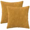 vidaXL Coussin 2 pc HEERLEN Jaune 40 x 40 cm Fleece en microfibre