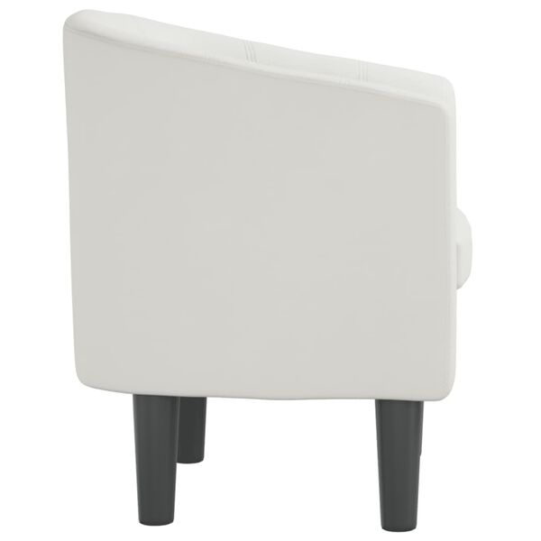 vidaXL Fauteuil blanc similicuir
