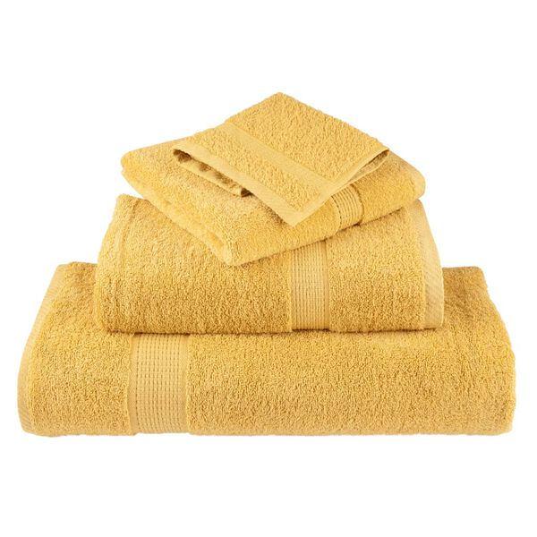 vidaXL Serviettes de douche de qualité supérieure SOLUND 10 pcs doré