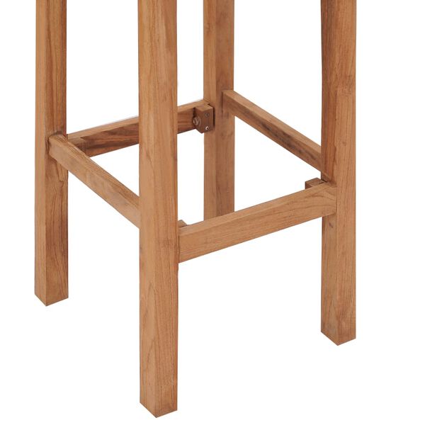 vidaXL Tabourets de bar lot de 4 bois de teck massif
