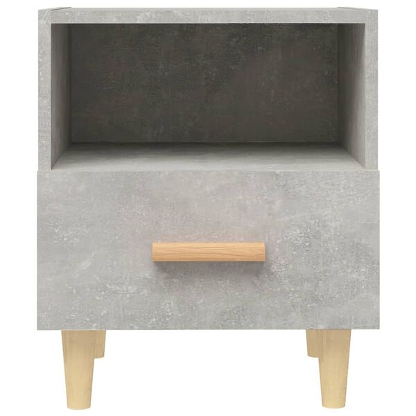 vidaXL Table de chevet Gris b&eacute;ton 40x35x47 cm