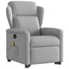 vidaXL Fauteuil de massage inclinable gris nuage tissu