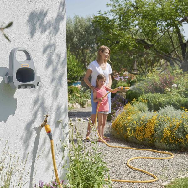 Hozelock Tuyau extensible Superhoze 15 m avec support de tuyau