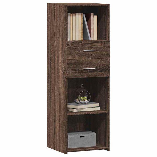 vidaXL Buffet haut ch&ecirc;ne marron 40x42,5x124 cm bois d'ing&eacute;nierie