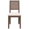 vidaXL Chaises à manger coussins 2 pcs marron bois massif caoutchouc