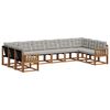 vidaXL Ensemble de canap&eacute;s d'ext&eacute;rieur 10 pc Gris Naturel et Clair