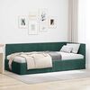 vidaXL Cadre de lit d'angle Vert foncé 90 cm x 190 cm Velours
