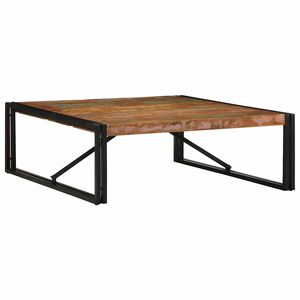 vidaXL Table basse multicolore 100x100x35 cm bois r&eacute;cup&eacute;ration massif