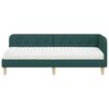 vidaXL Cadre de lit d'angle avec matelas Vert fonc&eacute; 80 x 200 cm tissu